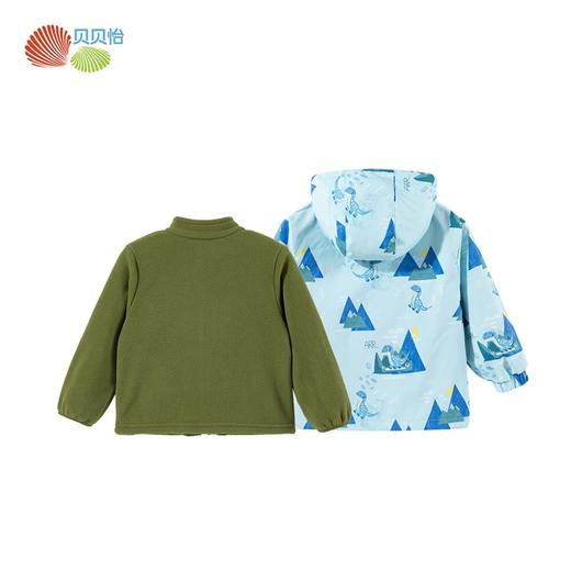 贝贝怡儿童冲锋衣内胆两件套冬装2024新款男女童三合一外套登山服ZB3DS015 商品图7