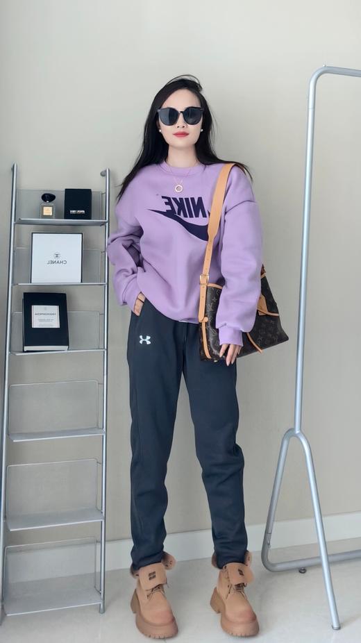 男女同款秋冬加绒水貂绒暖暖卫裤 商品图0