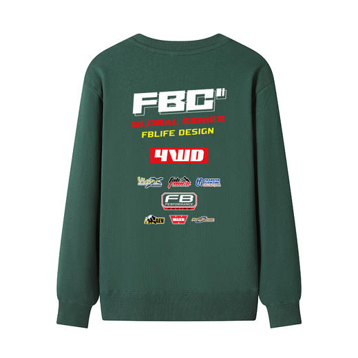 自由基地越野风格设计logo阵风图案印花新款男士长袖套头毛圈卫衣 NMT-2190 商品图7