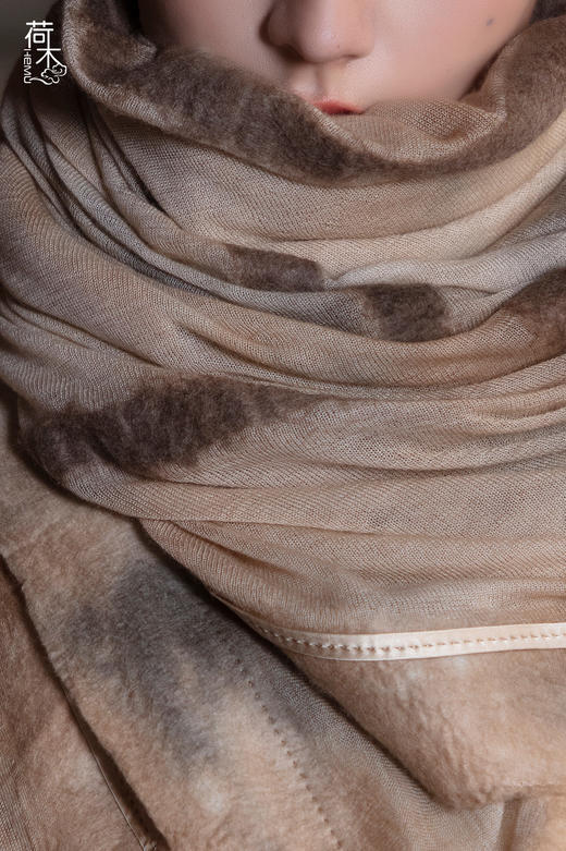 荷木HEMU丨高定旷野·手工抹毡方巾 商品图2