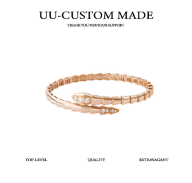 宝格丽头尾镶钻款蛇形手镯（XTY）