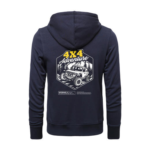自由基地4X4穿越山野牧马人图案印花设计带帽卫衣SBS拉链连帽卫衣 NMT-2192 商品图3