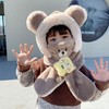 儿童帽子冬季围巾口罩一体帽男童加厚保暖毛绒帽女童宝宝防风护耳 商品缩略图1