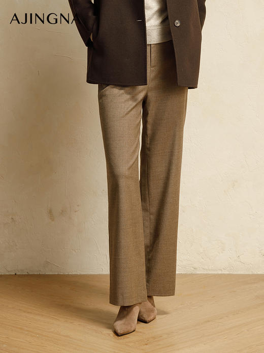 【商场同款】阿菁娜2024年冬季新款百搭经典直筒长裤A29D110057 商品图2