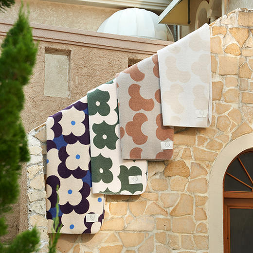 【石榴婆专享】法国品牌 SMILEY 笑脸 Huggy Dopamine双拼绒绒盖毯 亲肤两面绒 A类母婴级 舒适安心 商品图1