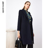 皮尔卡丹女装大衣经典翻领藏蓝色通勤一粒扣大衣P3450C3965N2
 商品缩略图4