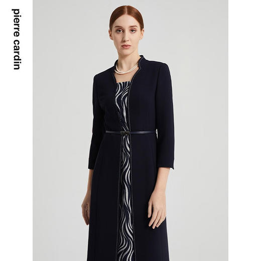 皮尔卡丹女装春季新款时尚假两件长袖连衣裙P2197E2050N3
 商品图1