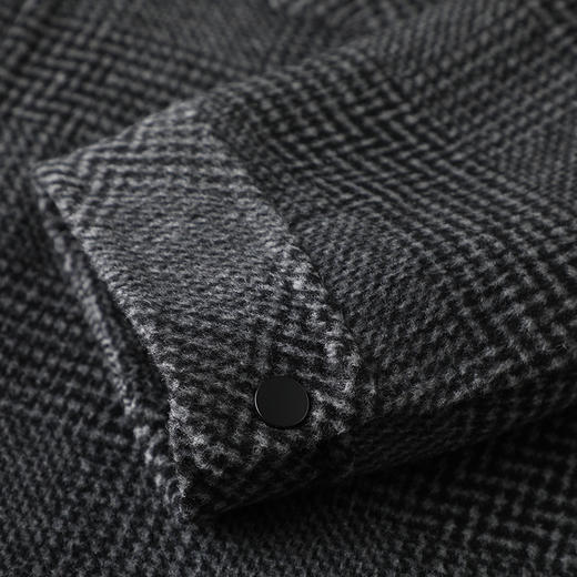 【新款DPX】大依优型翻领双面呢羊毛呢外套夹克男宽松加肥加大码上衣胖子休闲潮流 商品图5