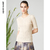 皮尔卡丹女装针织衫法式短袖米色百搭通勤套头针织衫P3199K3114M0
 商品缩略图1