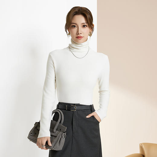 I'd爱帝双面磨毛抗菌德绒女式高领打底衫 商品图3