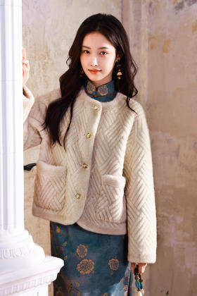 逸红颜明月优选 #水貂皮草【玛德琳】手感一级棒的环保水貂，温香软玉的气质千金