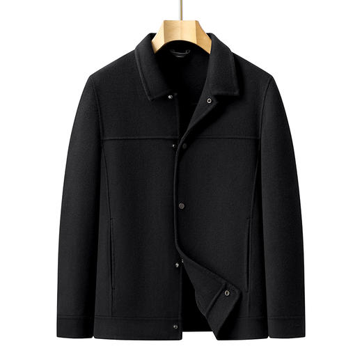 【新款DPX】大依优型翻领双面呢羊毛呢外套夹克男宽松加肥加大码上衣胖子休闲潮流 商品图5