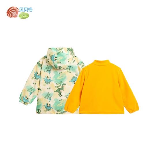 贝贝怡儿童冲锋衣内胆两件套冬装2024新款男女童三合一外套登山服ZB3DS016 商品图5