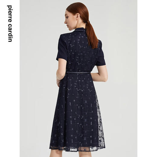 皮尔卡丹女装春夏季新款刺绣蕾丝西装连衣裙P2219D2042N0
 商品图3