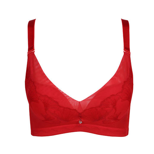 都市丽人调整型B杯树脂胶圈内衣轻塑刺绣中厚塑身文胸LJ14Q9 商品图3