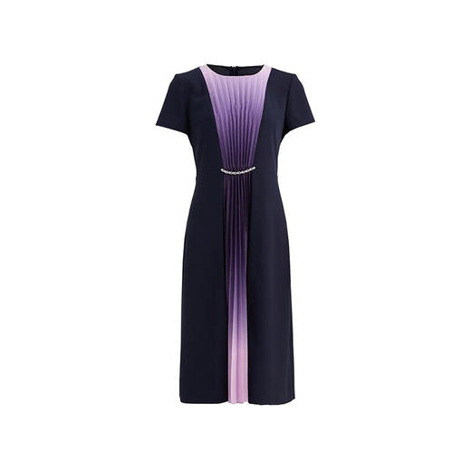 皮尔卡丹女装夏季新款简约渐变色雪纺连衣裙P2213D2130Z0
 商品图4