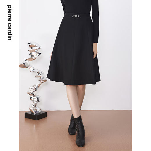 皮尔卡丹女装简约A摆都市通勤轻商务半身裙P3437S3995B0
 商品图4