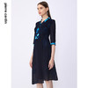 皮尔卡丹女装夏季新款通勤淑女修身双色连衣裙C32DL018
 商品缩略图6