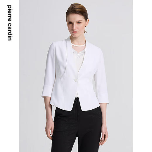 皮尔卡丹女装春季新款多色西服外套时尚简约气质上衣C41UL02
 商品图7