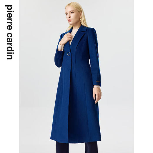 皮尔卡丹女装大衣简约端庄宝蓝色通勤中长款大衣P2453C2897L2
 商品图2