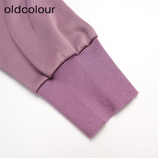 oldcolour春秋款气质百搭休闲简约连帽短款长袖T恤卫衣女N12023237A 商品图3
