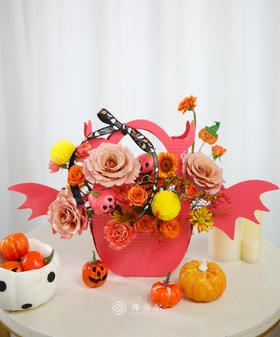 小恶魔南瓜花盒（粉）