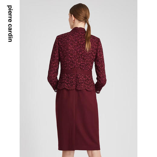 皮尔卡丹女装秋新款简约通勤修身淑女连衣裙P2318E2873T0
 商品图3