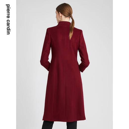 皮尔卡丹女装毛呢外套气质高个子长款安哥拉红大衣P2414C2963T0 商品图1