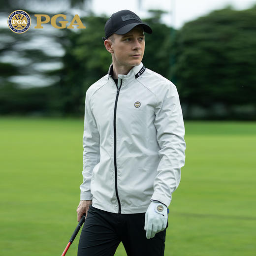 美国PGA 高尔夫服装 男士运动外套 防风防雨立领拉链golf运动上衣 商品图3