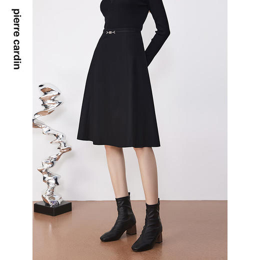 皮尔卡丹女装简约A摆都市通勤轻商务半身裙P3437S3995B0
 商品图3