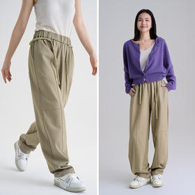 【天丝+棉】加薄绒 麻花腰绳休闲直筒裤 有裤型无腿型显高显瘦阔腿裤
