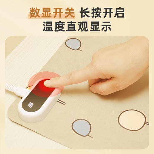 【加热桌垫】办公室防水加热鼠标垫 暖手宝暖桌垫 暖手桌垫大号 触摸开关 只能数显 商品图3