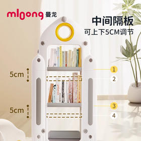 【冬日暖拥】曼龙mloong心愿屋绘本架心愿屋儿童书架家用收纳架旋转一体落地书柜置物架玩具盒宝宝