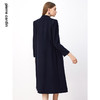 皮尔卡丹女装毛呢外套中长款保暖黑色高级感宽松大衣P3453C3976N0 商品缩略图2