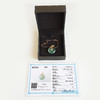 【天然正品】A货翡翠AU750精品黄金镶天然冰种飘花平安扣翡翠（吉祥、如意）吊坠项链中性现售价：7280！281024XY10 商品缩略图1