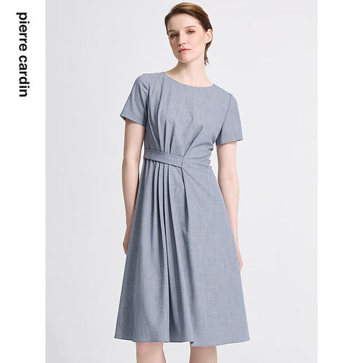 皮尔卡丹女装新款通勤时尚淑女修身双色夏季连衣裙C42DS11
 商品图1