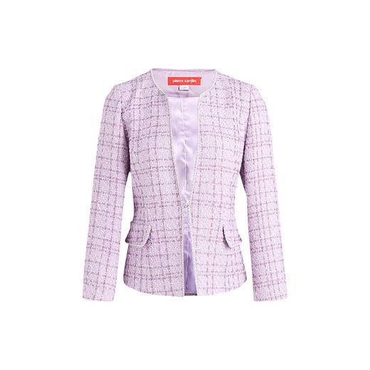 皮尔卡丹女装短外套时尚淑女小香风通勤修身上衣外套P3113U3058Z0
 商品图4