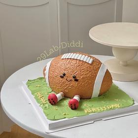 【臻品系列】---提前4个小时预定【萌版橄榄球】运动风，送男友、男孩生日蛋糕