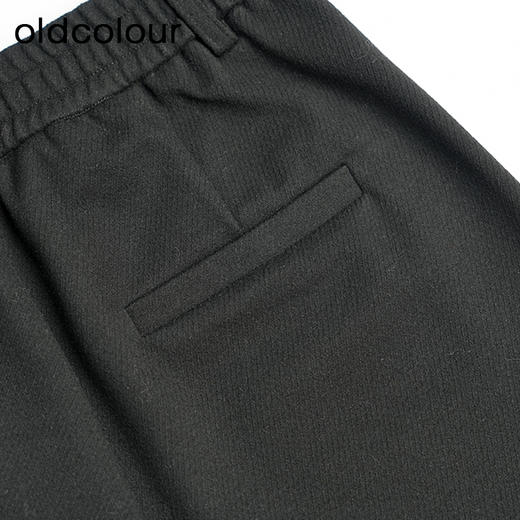 oldcolour春秋款黑色修身百搭高腰气质铅笔裤长裤女O11073141 商品图4