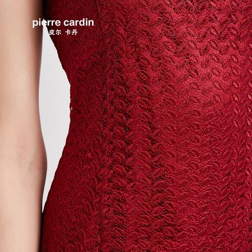 皮尔卡丹女装季新款红色无袖圆领连衣裙气质时尚A字裙女
 商品图4