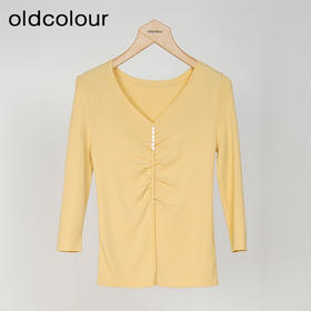 oldcolour春秋款简约休闲领百搭内搭T恤套头衫女GM31052824