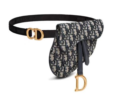 Dior(迪奥) saddle 马鞍包 刺绣老花满印logo 斜挎包 腰包 蓝色 商品图0