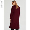 皮尔卡丹女装时尚复古红修身通勤羊毛羊绒毛呢大衣P1458C1998T0 商品缩略图1