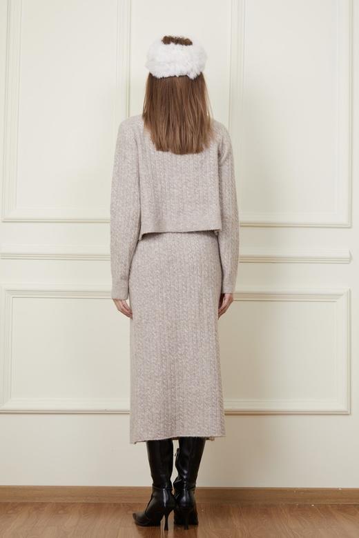 LNNNS 温柔气质绞花针织上衣半裙套装 18851 商品图3