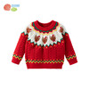 贝怡童装儿童针织毛衣套头2024新款秋冬装圣诞节新年男女童上衣ZB3DS062 商品缩略图3