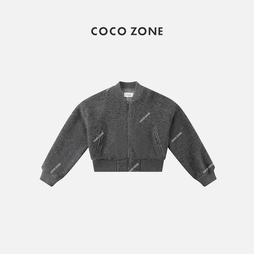 COCO ZONE柔糯感外套温暖廓形短款拉链长袖夹克 23C19396 商品图0