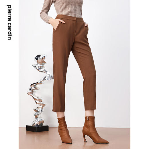 皮尔卡丹女装知性直筒简约通勤气质直筒裤P3348T3997M0
 商品图4