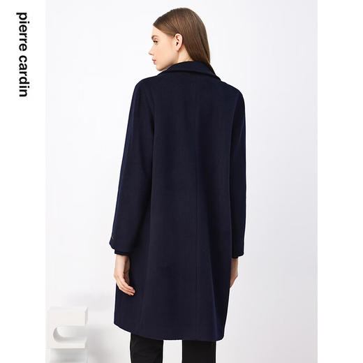 皮尔卡丹女装毛呢外套冬季新款翻领复古羊毛保暖大衣P3469C3991N0
 商品图2