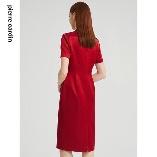 皮尔卡丹女装连衣裙法式时尚刺绣端庄宴会场合礼服裙P2206D2080T0 商品图3