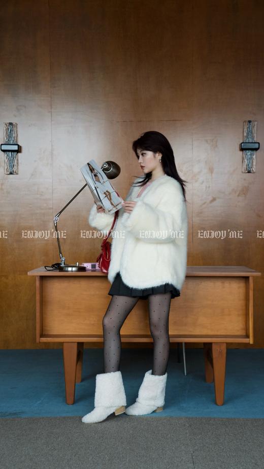 【门店同款】ENJOY冬季自由意志贝壳扣毛外套 159944951 商品图5